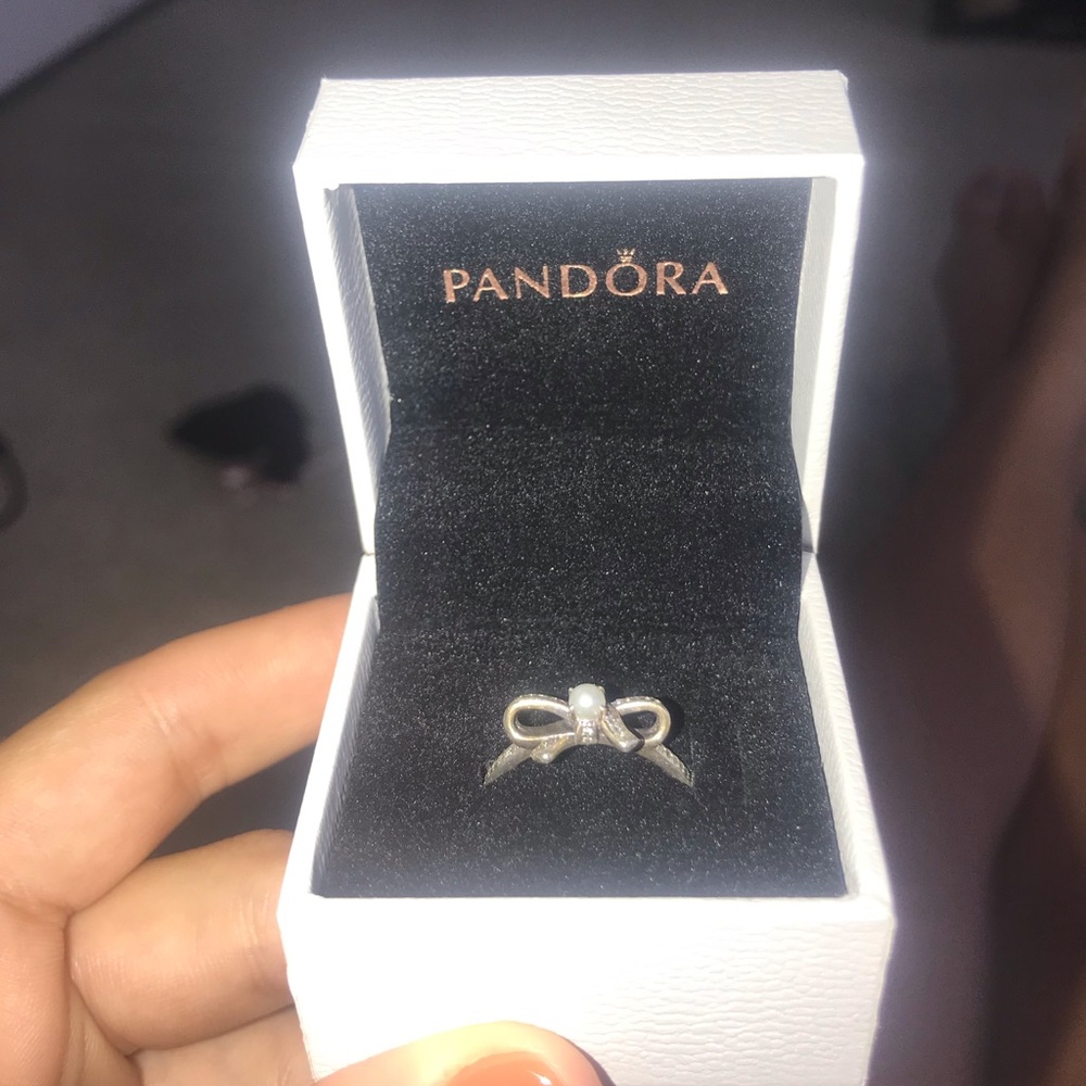 Pandora Delicate Sentiments Ring, White Pearl